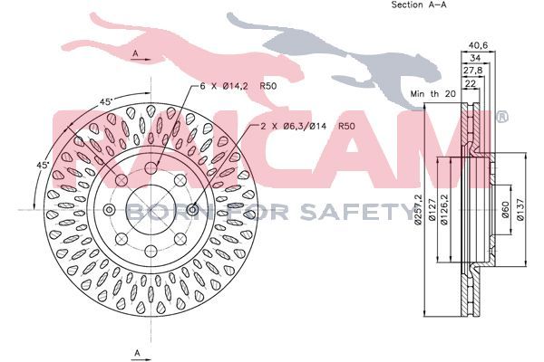 Stabdžių diskas RAICAM RD00211