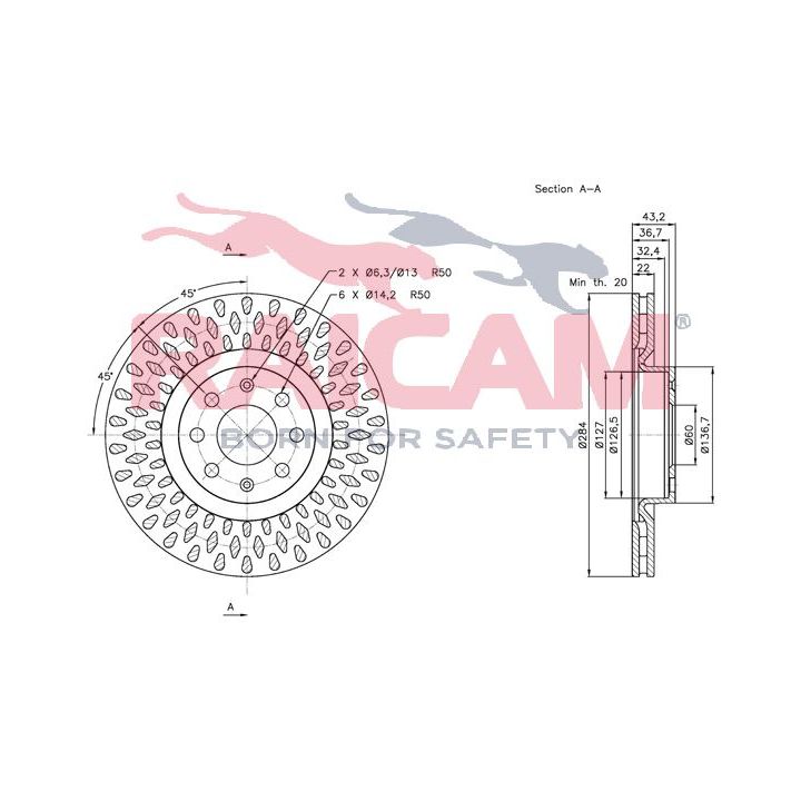 Stabdžių diskas RAICAM RD00212