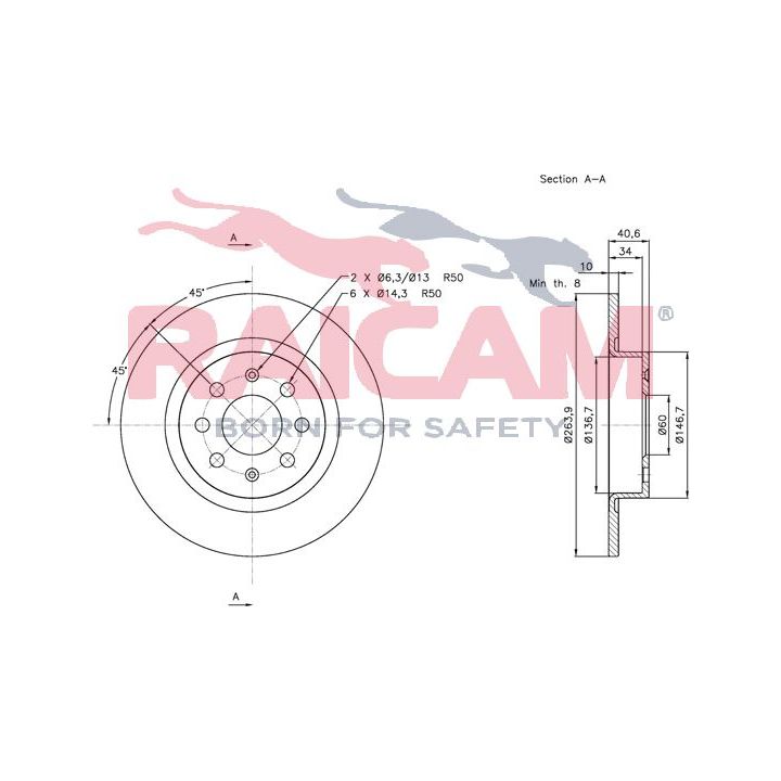 Stabdžių diskas RAICAM RD00213