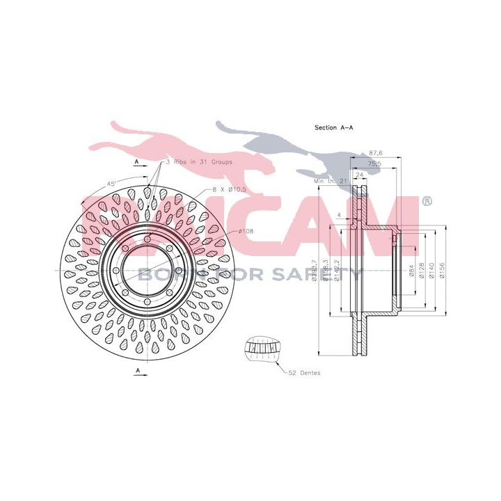 Stabdžių diskas RAICAM RD00216