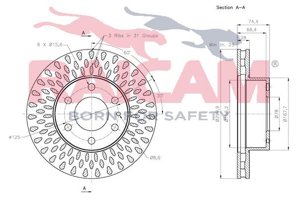 Stabdžių diskas RAICAM RD00217