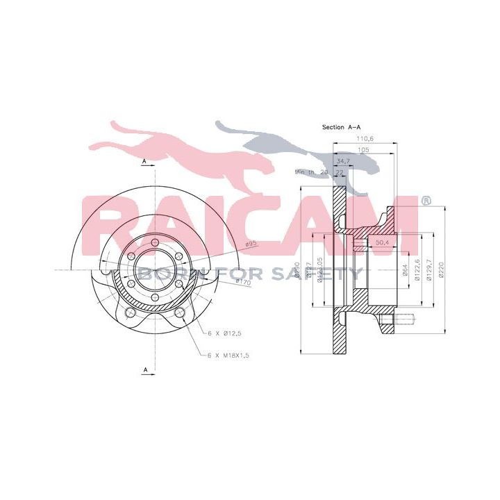 Stabdžių diskas RAICAM RD00219