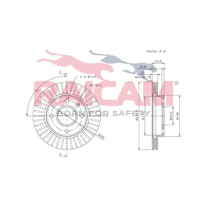Stabdžių diskas RAICAM RD00241