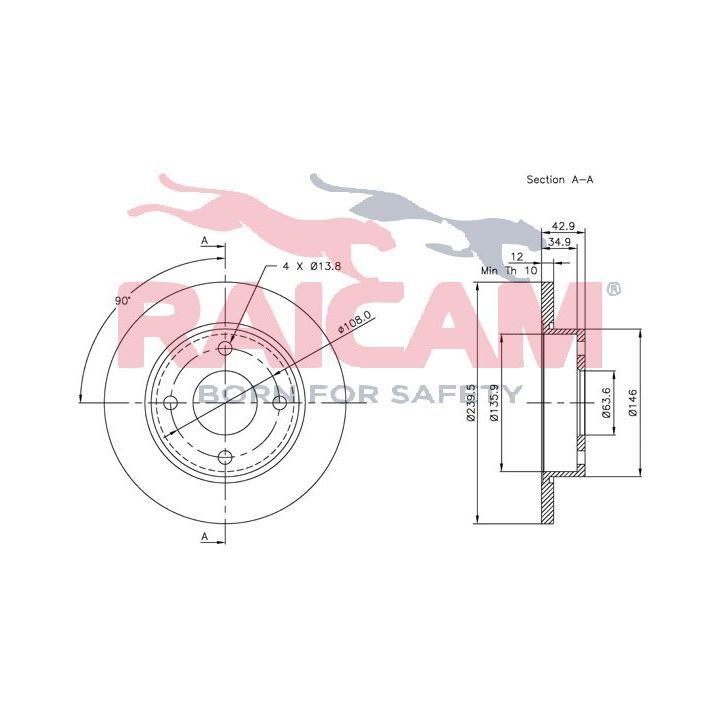Stabdžių diskas RAICAM RD00253