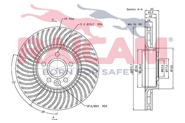 Stabdžių diskas RAICAM RD00270