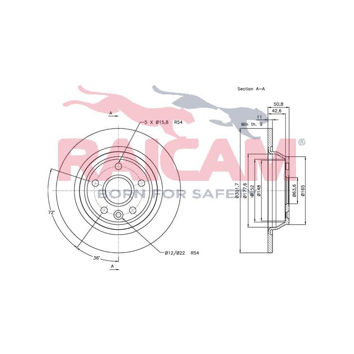 Stabdžių diskas RAICAM RD00271