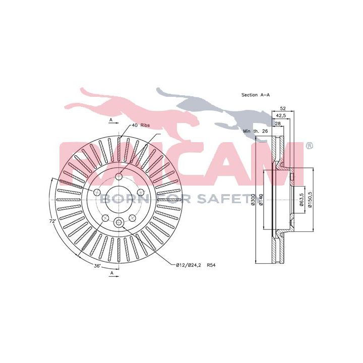 Stabdžių diskas RAICAM RD00273