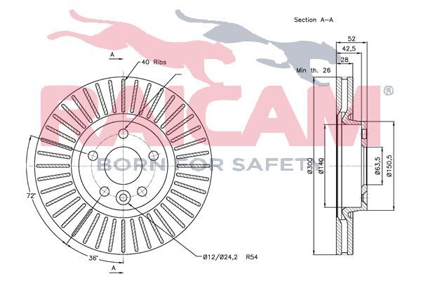 Stabdžių diskas RAICAM RD00273