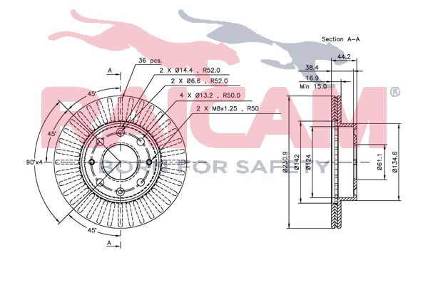 Stabdžių diskas RAICAM RD00280