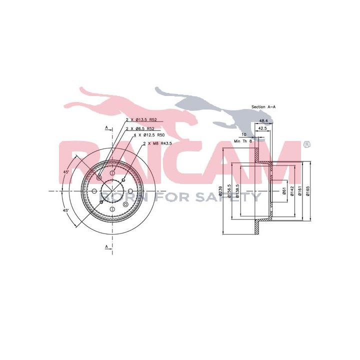 Stabdžių diskas RAICAM RD00284