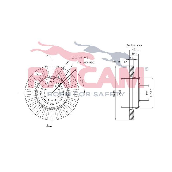 Stabdžių diskas RAICAM RD00338