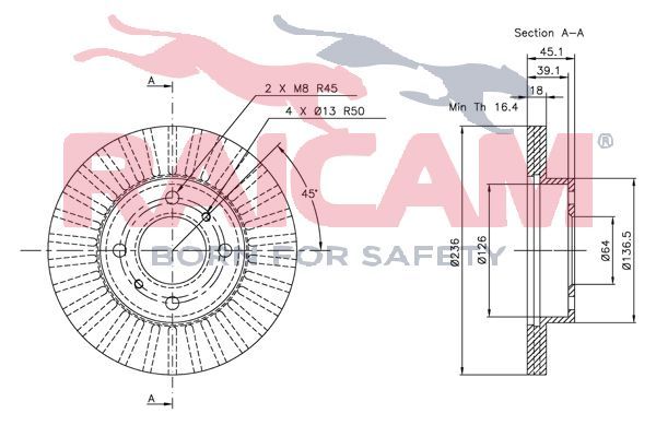 Stabdžių diskas RAICAM RD00338