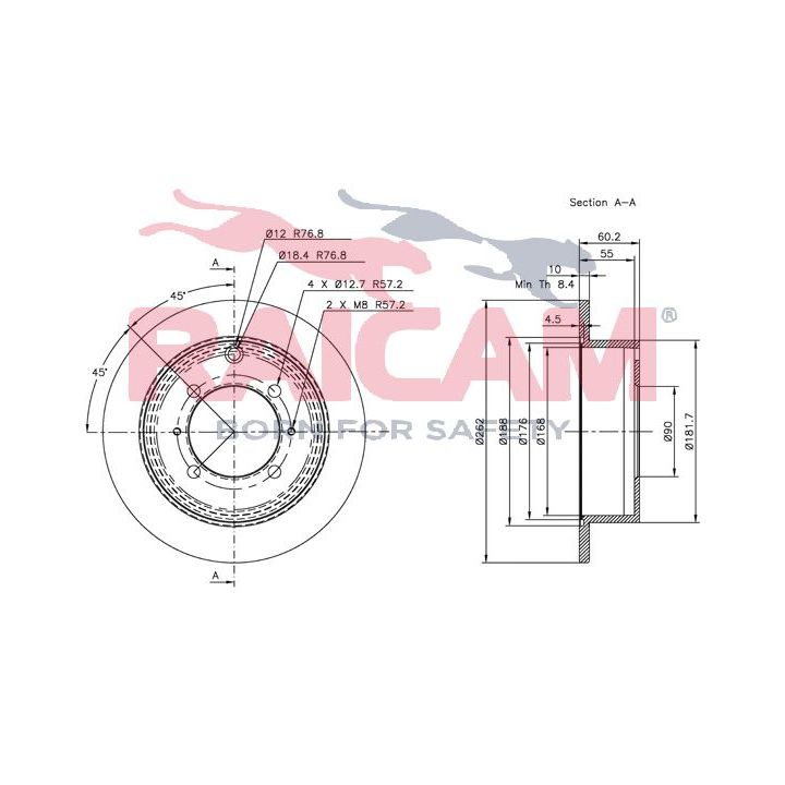 Stabdžių diskas RAICAM RD00341