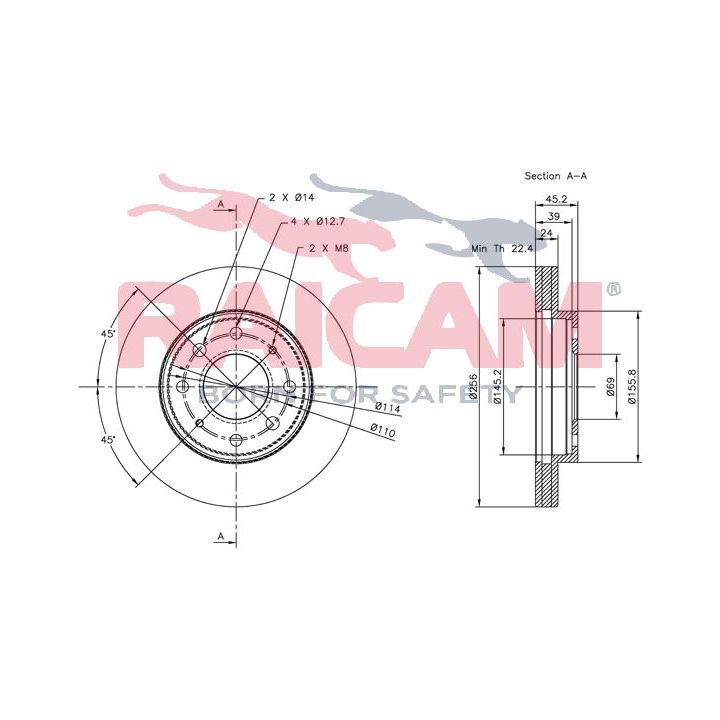 Stabdžių diskas RAICAM RD00342