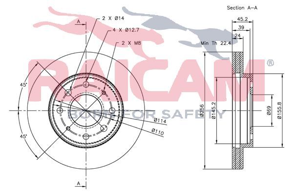 Stabdžių diskas RAICAM RD00342