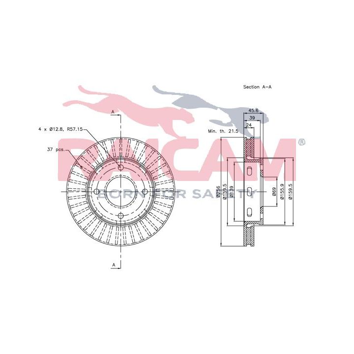 Stabdžių diskas RAICAM RD00351