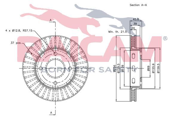Stabdžių diskas RAICAM RD00351