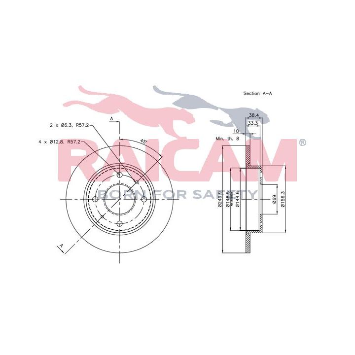 Stabdžių diskas RAICAM RD00352