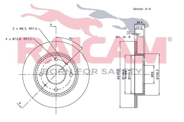 Stabdžių diskas RAICAM RD00352