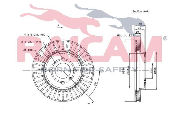 Stabdžių diskas RAICAM RD00355