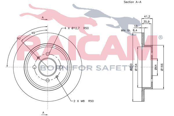 Stabdžių diskas RAICAM RD00361