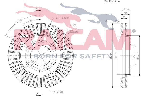 Stabdžių diskas RAICAM RD00374