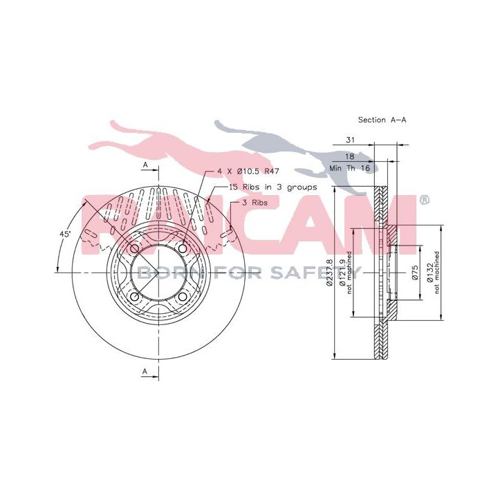 Stabdžių diskas RAICAM RD00379