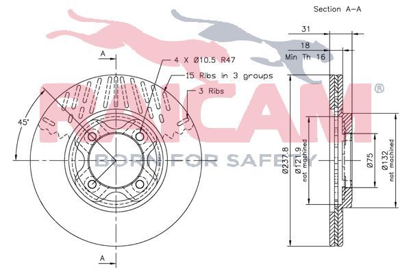 Stabdžių diskas RAICAM RD00379