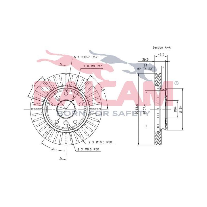 Stabdžių diskas RAICAM RD00383