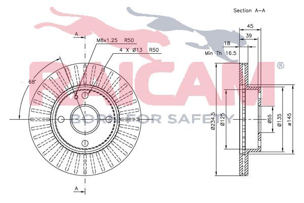 Stabdžių diskas RAICAM RD00385