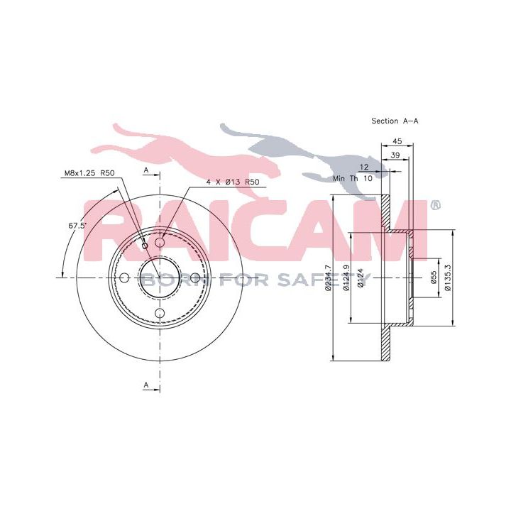 Stabdžių diskas RAICAM RD00387