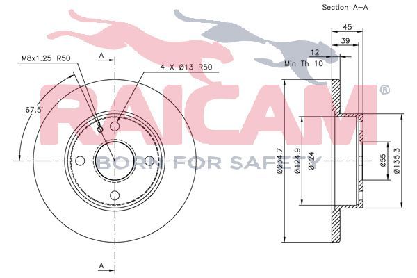 Stabdžių diskas RAICAM RD00387