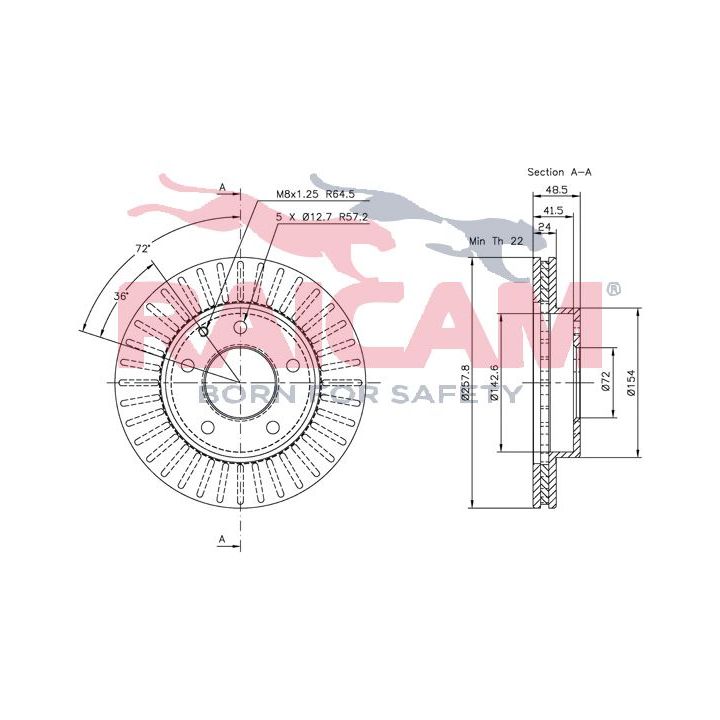 Stabdžių diskas RAICAM RD00389