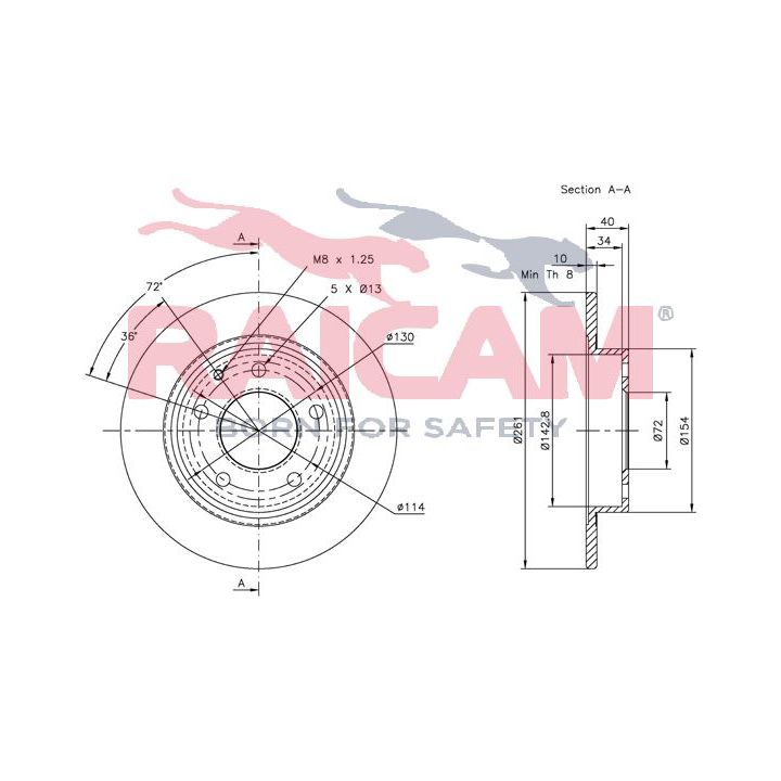 Stabdžių diskas RAICAM RD00390