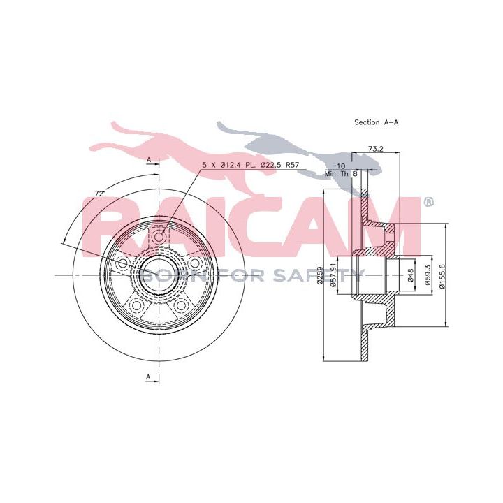 Stabdžių diskas RAICAM RD00391