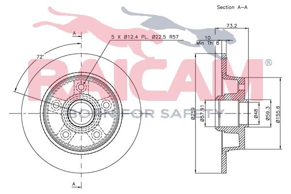 Stabdžių diskas RAICAM RD00391