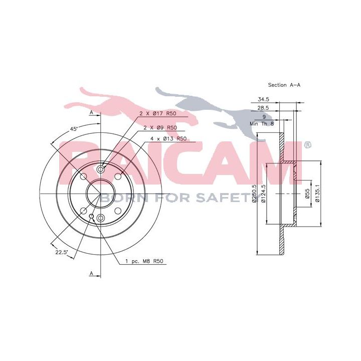 Stabdžių diskas RAICAM RD00393