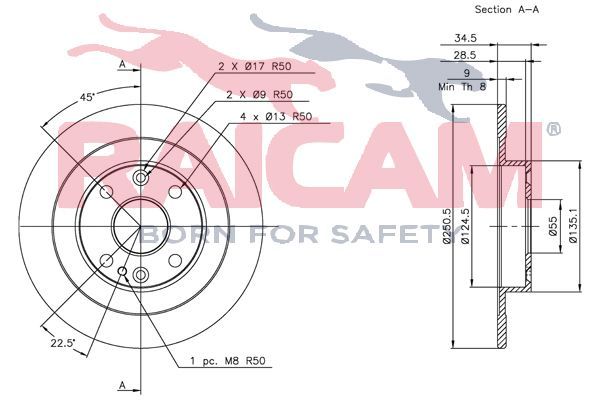 Stabdžių diskas RAICAM RD00393