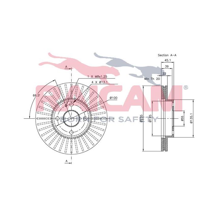 Stabdžių diskas RAICAM RD00394