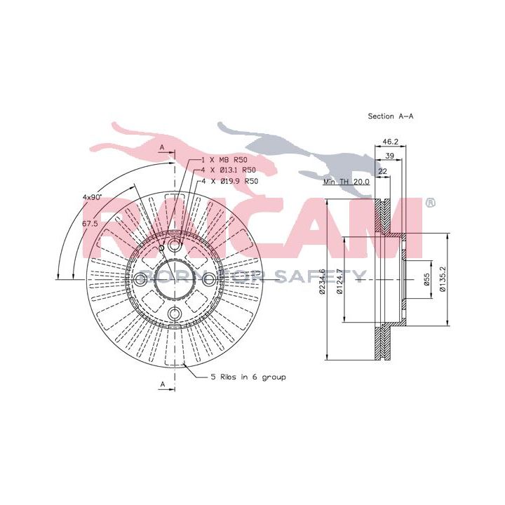 Stabdžių diskas RAICAM RD00396
