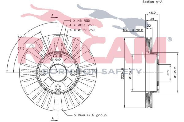 Stabdžių diskas RAICAM RD00396