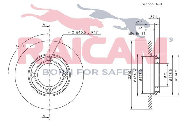 Stabdžių diskas RAICAM RD00398