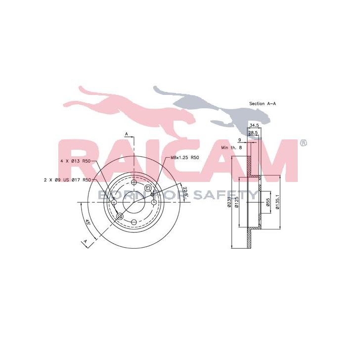 Stabdžių diskas RAICAM RD00400