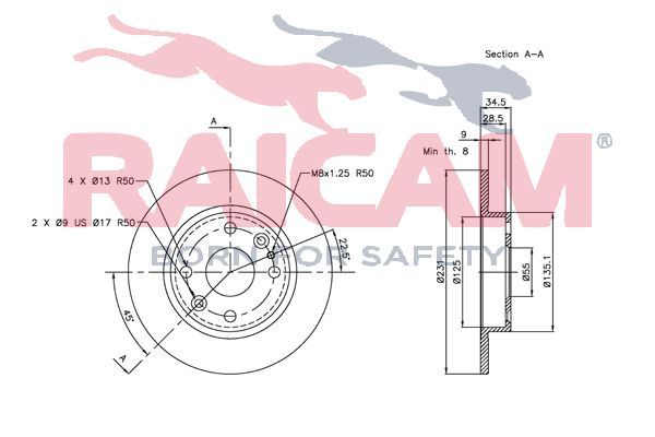 Stabdžių diskas RAICAM RD00400