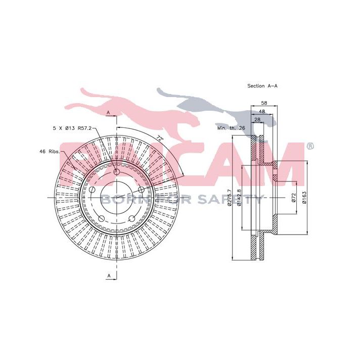 Stabdžių diskas RAICAM RD00403