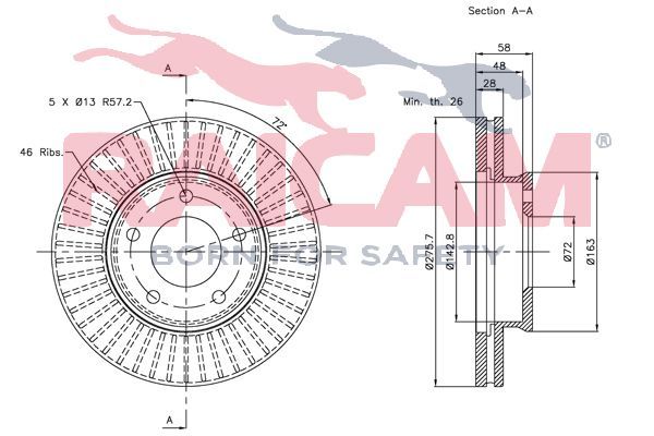 Stabdžių diskas RAICAM RD00403