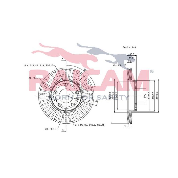 Stabdžių diskas RAICAM RD00404