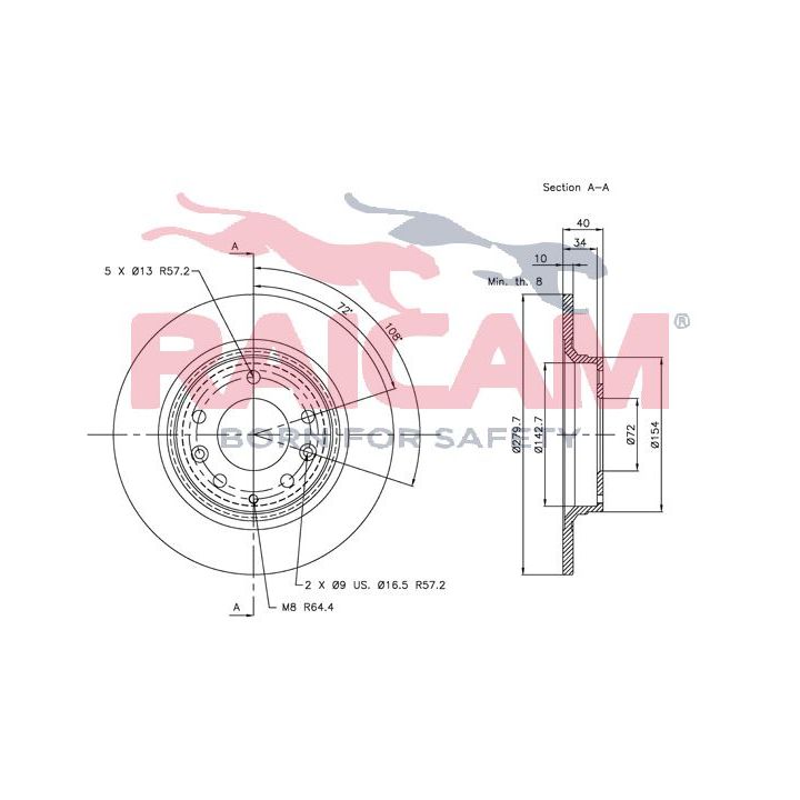 Stabdžių diskas RAICAM RD00405