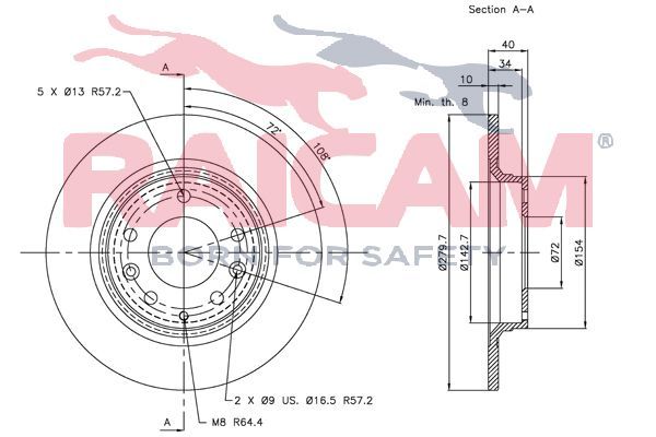 Stabdžių diskas RAICAM RD00405