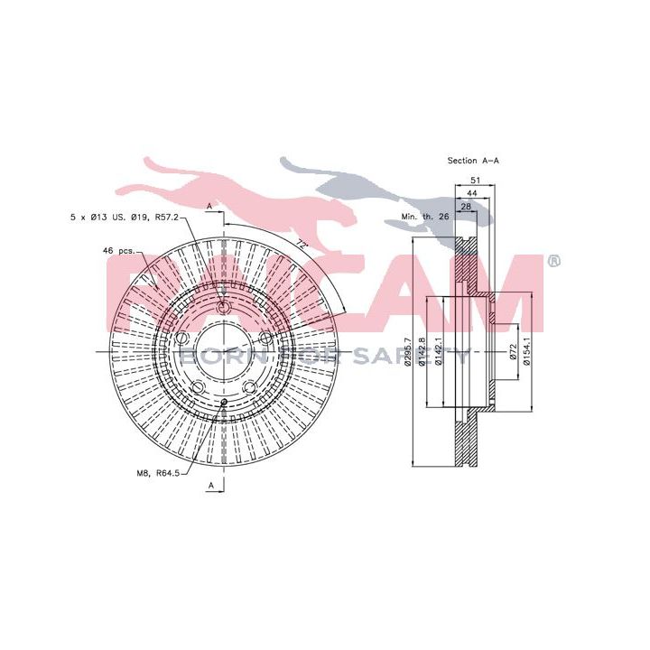 Stabdžių diskas RAICAM RD00406